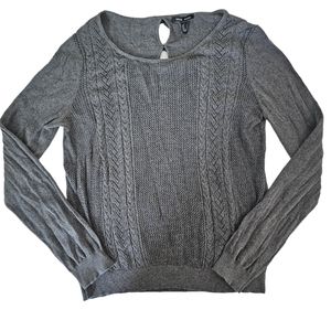 🎀 MNG Basics Grey Sweater with Bow Detail | Size Medium